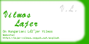 vilmos lajer business card